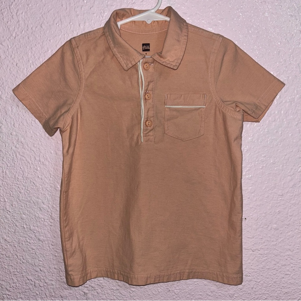 Tea Collection Peach Kids Polo Shirt